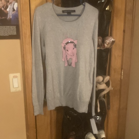 NWT French Connection Sequin Piggy Sweater - Picture 2 of 7